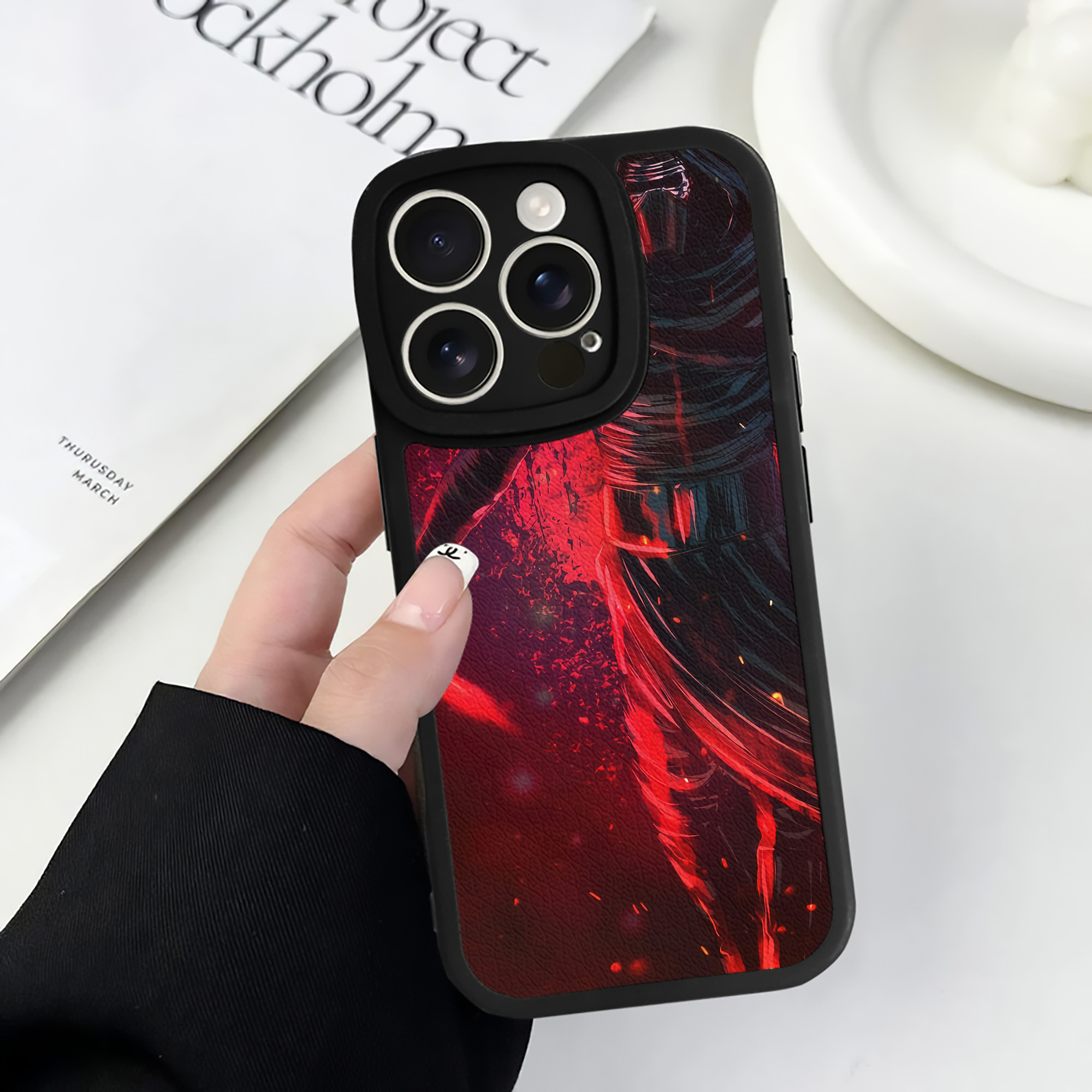 （画像用） スター・ウォーズ Star Wars 【iPhone 16シリーズ対応】シリコンスマホケース（レザー調） 材質：シリコン